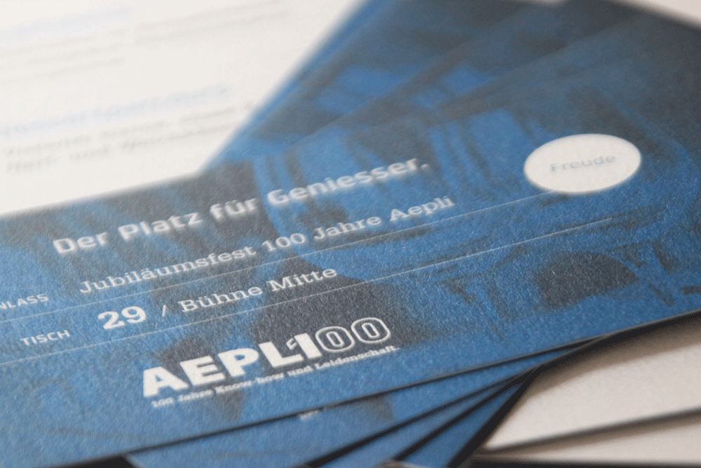 Mosaik Agentur Aepli Metallbau Jubilaeumsevent Einladungskarte