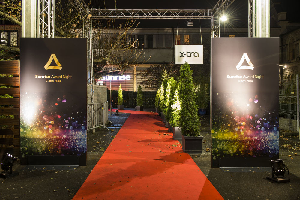 Mosaik Agentur Award-Verleihung Sunrise Mitarbeiteranlass roter Teppich