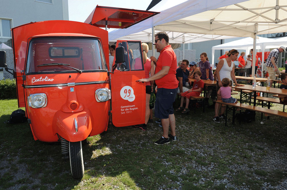 Mosaik Agentur Jubiläumsanlass für die Raiffeisenbank Centolino im Einsatz